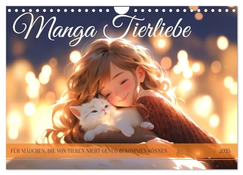 Manga Tierliebe (Wandkalender 2025 DIN A4 quer), CALVENDO Monatskalender von CALVENDO