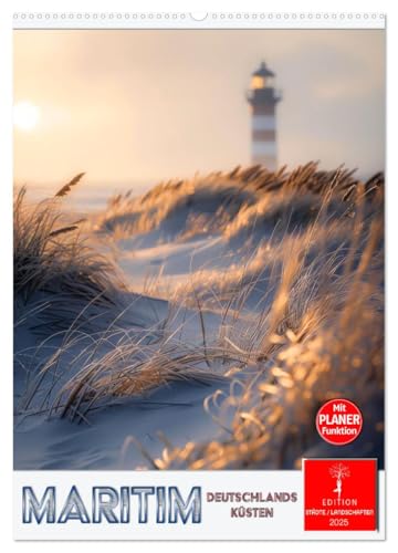Maritim, Deutschlands Küsten (Wandkalender 2025 DIN A2 hoch), CALVENDO Monatskalender von CALVENDO
