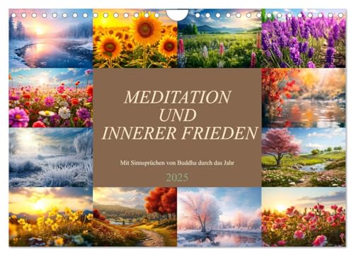Meditation und innerer Frieden (Wandkalender 2025 DIN A4 quer), CALVENDO Monatskalender von CALVENDO