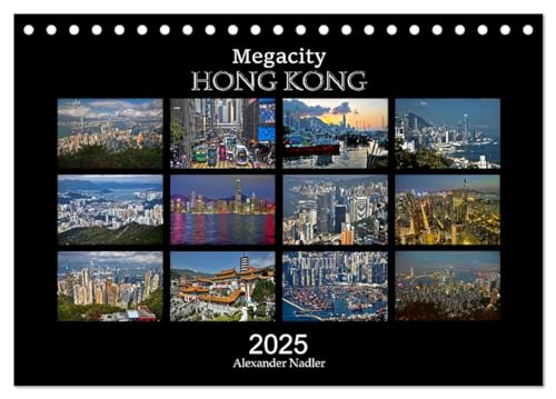 Megacity Hong Kong (Tischkalender 2025 DIN A5 quer), CALVENDO Monatskalender von CALVENDO