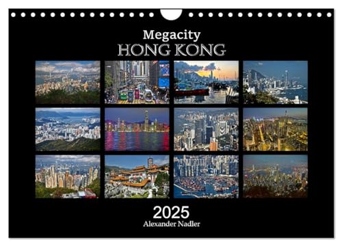 Megacity Hong Kong (Wandkalender 2025 DIN A4 quer), CALVENDO Monatskalender von CALVENDO