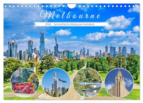 Melbourne - Sympathische Metropole Australiens (Wandkalender 2024 DIN A4 quer), CALVENDO Monatskalender von CALVENDO