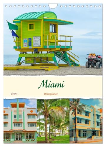Miami - Reiseplaner (Wandkalender 2025 DIN A4 hoch), CALVENDO Monatskalender von CALVENDO