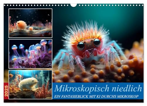 Mikroskopisch niedlich (Wandkalender 2025 DIN A3 quer), CALVENDO Monatskalender von CALVENDO