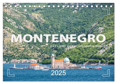Montenegro - Das Land der schwarzen Berge (Tischkalender 2025 DIN A5 quer), CALVENDO Monatskalender von CALVENDO