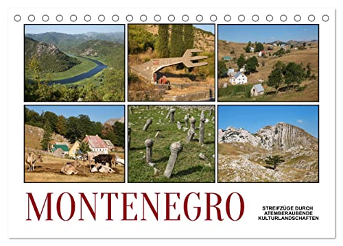 Montenegro - Streifzüge durch atemberaubende Kulturlandschaften (Tischkalender 2025 DIN A5 quer), CALVENDO Monatskalender: Der kleine Balkan-Staat ... und Küstenlandlandschaften (CALVENDO Orte) von Calvendo