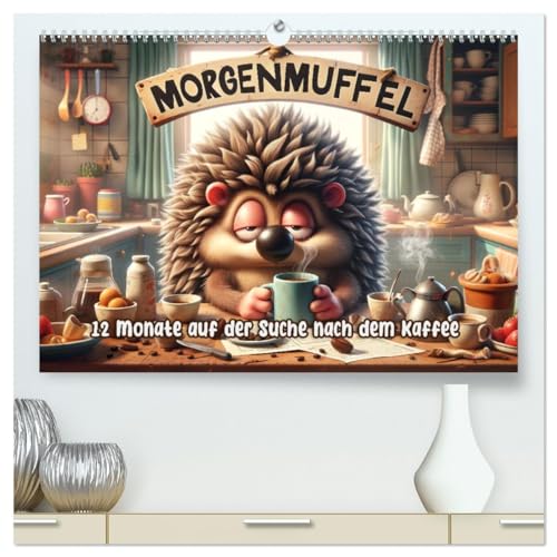 Morgenmuffel: 12 Monate auf der Suche nach dem Kaffee (hochwertiger Premium Wandkalender 2025 DIN A2 quer), Kunstdruck in Hochglanz von CALVENDO