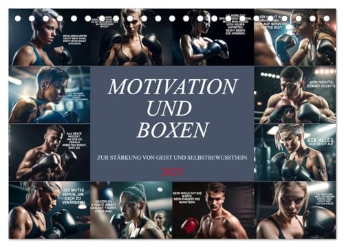 Motivation und Boxen (Tischkalender 2025 DIN A5 quer), CALVENDO Monatskalender von CALVENDO