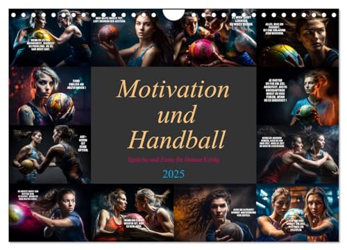 Motivation und Handball (Wandkalender 2025 DIN A4 quer), CALVENDO Monatskalender von CALVENDO