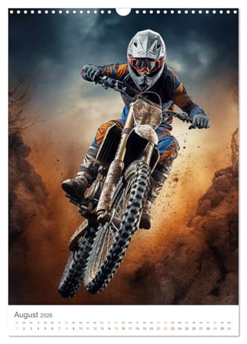 Motocross - Mit Leib und Seele dabei (Wandkalender 2026 DIN A3 hoch), CALVENDO Monatskalender: Motorcross kombiniert Geschwindigkeit, Technik und ... Hindernisse rasen. (CALVENDO Sport) von Calvendo