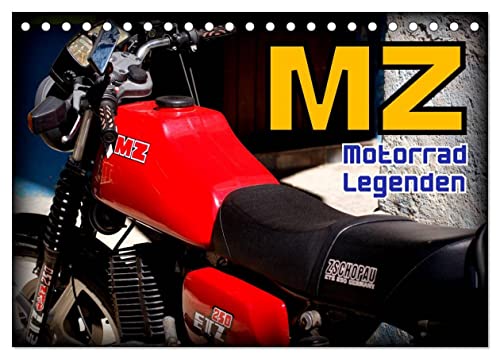 Motorrad-Legenden - MZ (Tischkalender 2025 DIN A5 quer), CALVENDO Monatskalender: Das DDR-Motorrad MZ auf Kuba (CALVENDO Mobilitaet) von Calvendo