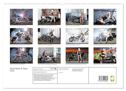Motorräder & Sexy Girls (hochwertiger Premium Wandkalender 2025 DIN A2 quer), Kunstdruck in Hochglanz von CALVENDO