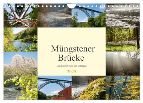 Müngstener Brücke - Landschaft rund um Solingen (Wandkalender 2025 DIN A4 quer), CALVENDO Monatskalender von CALVENDO