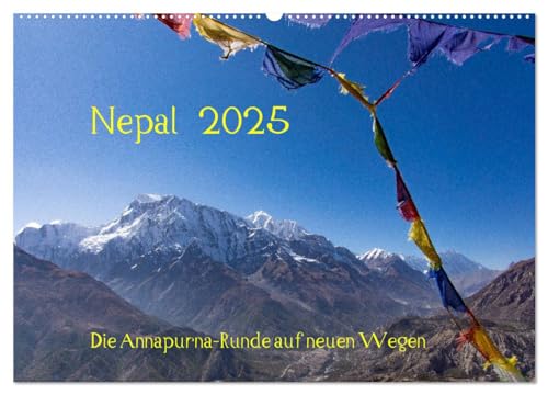 NEPAL - rund um die Annapurna (Wandkalender 2025 DIN A2 quer), CALVENDO Monatskalender: Der Klassiker für alle Bergwanderer (CALVENDO Natur) von Calvendo