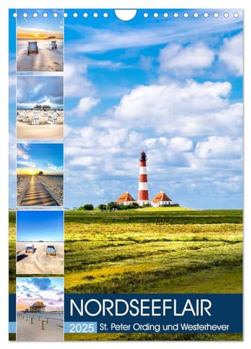 NORDSEEFLAIR - St. Peter Ording und Westerhever (Wandkalender 2025 DIN A4 hoch), CALVENDO Monatskalender von CALVENDO