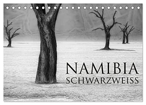 Namibia schwarzweiß (Tischkalender 2025 DIN A5 quer), CALVENDO Monatskalender: Ausgesuchte Schwarweißaufnahmen vom vielleicht schönsten Land Afrikas (CALVENDO Orte) von Calvendo
