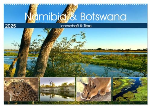 Namibia & Botswana (Wandkalender 2025 DIN A2 quer), CALVENDO Monatskalender von CALVENDO