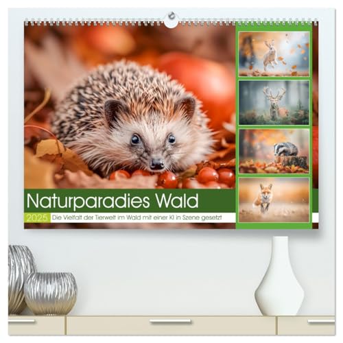 Naturparadies Wald (hochwertiger Premium Wandkalender 2025 DIN A2 quer), Kunstdruck in Hochglanz von CALVENDO