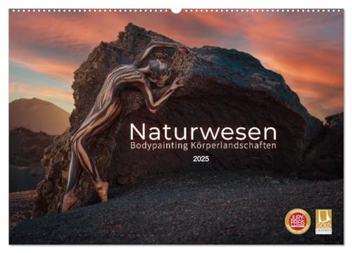 Naturwesen - Bodypainting Körperlandschaften (Wandkalender 2025 DIN A2 quer), CALVENDO Monatskalender von CALVENDO
