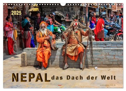 Nepal - das Dach der Welt (Wandkalender 2025 DIN A3 quer), CALVENDO Monatskalender von CALVENDO