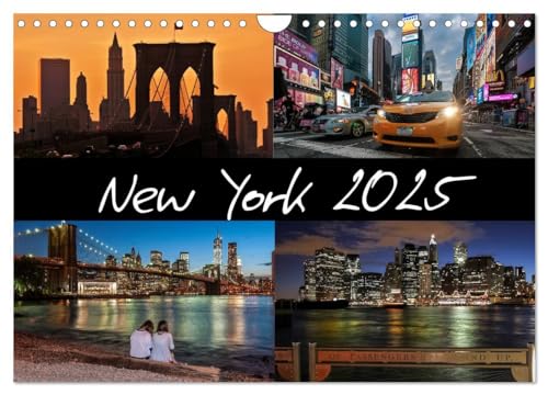 New York (Wandkalender 2025 DIN A4 quer), CALVENDO Monatskalender: Ein Wandkalender von New York der besonderen Art. 12 wunderbar lebendige Aufnahmen ... der Weltmetropole. (CALVENDO Orte) von CALVENDO