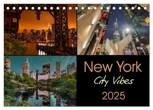 New York City Vibes (Tischkalender 2025 DIN A5 quer), CALVENDO Monatskalender von CALVENDO