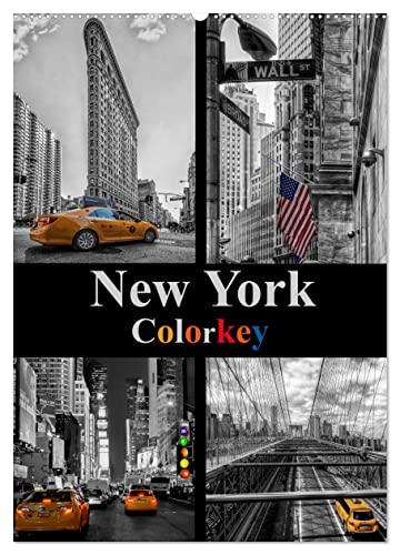 New York Colorkey (Wandkalender 2025 DIN A2 hoch), CALVENDO Monatskalender von CALVENDO