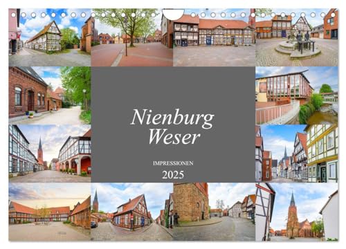 Nienburg Weser Impressionen (Wandkalender 2025 DIN A4 quer), CALVENDO Monatskalender von CALVENDO