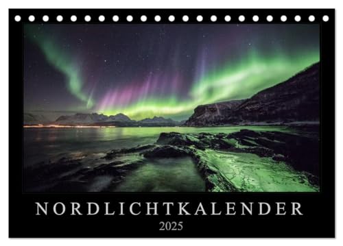 Nordlichtkalender (Tischkalender 2025 DIN A5 quer), CALVENDO Monatskalender von CALVENDO