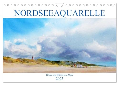 Nordseeaquarelle (Wandkalender 2025 DIN A4 quer), CALVENDO Monatskalender von CALVENDO