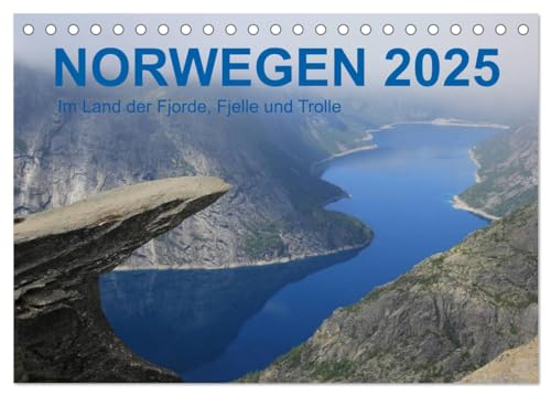 Norwegen 2025 - Im Land der Fjorde, Fjelle und Trolle (Tischkalender 2025 DIN A5 quer), CALVENDO Monatskalender von CALVENDO