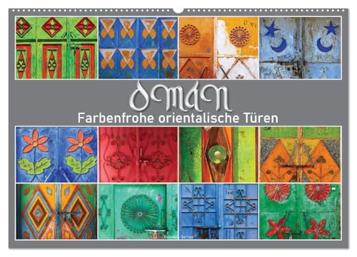OMAN - Farbenfrohe orientalische Türen (Wandkalender 2025 DIN A2 quer), CALVENDO Monatskalender von CALVENDO