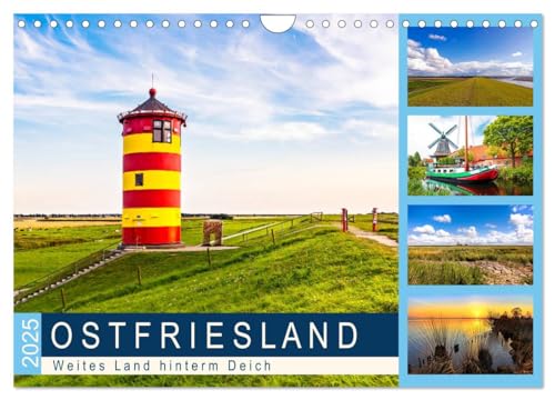 OSTFRIESLAND Weites Land hinterm Deich (Wandkalender 2025 DIN A4 quer), CALVENDO Monatskalender von CALVENDO