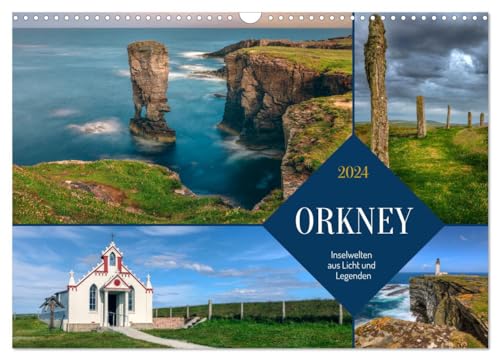 Orkney, Inselwelten aus Licht und Legenden. (Wandkalender 2024 DIN A3 quer), CALVENDO Monatskalender