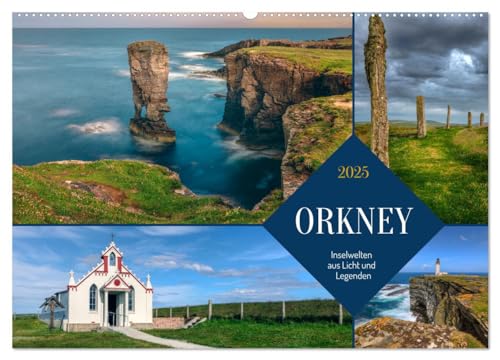 Orkney, Inselwelten aus Licht und Legenden. (Wandkalender 2025 DIN A2 quer), CALVENDO Monatskalender von CALVENDO