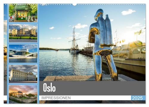 Oslo Impressionen (Wandkalender 2025 DIN A2 quer), CALVENDO Monatskalender von CALVENDO
