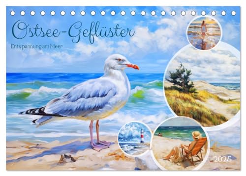 Ostsee-Geflüster - Entspannung am Meer (Tischkalender 2025 DIN A5 quer), CALVENDO Monatskalender von CALVENDO
