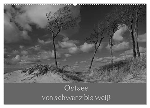 Ostsee - von schwarz bis weiß (Wandkalender 2025 DIN A2 quer), CALVENDO Monatskalender von CALVENDO