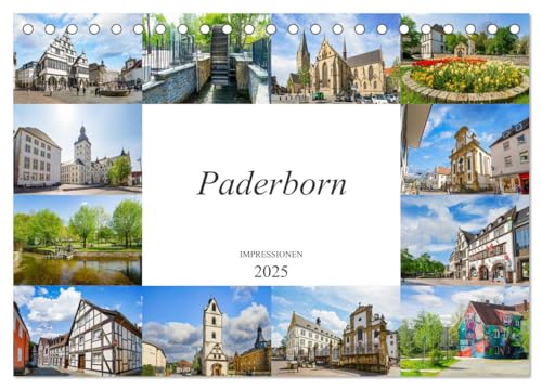 Paderborn Impressionen (Tischkalender 2025 DIN A5 quer), CALVENDO Monatskalender von CALVENDO