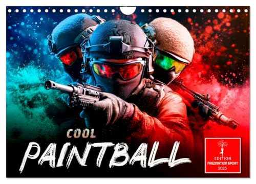 Paintball cool (Wandkalender 2025 DIN A4 quer), CALVENDO Monatskalender