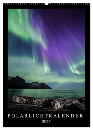 Polarlichtkalender (Wandkalender 2025 DIN A2 hoch), CALVENDO Monatskalender von CALVENDO