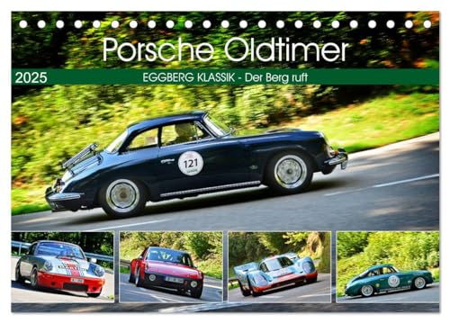 Porsche Oldtimer - EGGBERG KLASSIK - Der Berg ruft (Tischkalender 2025 DIN A5 quer), CALVENDO Monatskalender von CALVENDO