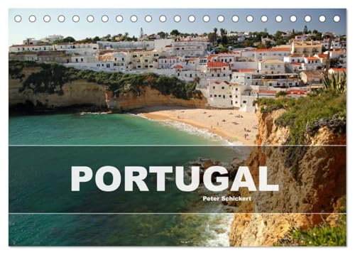 Portugal (Tischkalender 2026 DIN A5 quer), CALVENDO Monatskalender: 12 farbenfrohe Monate mit dem beliebten Traumziel Portugal. (CALVENDO Orte) von Calvendo