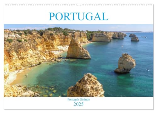 Portugal - Strände in Portugal (Wandkalender 2025 DIN A2 quer), CALVENDO Monatskalender von CALVENDO