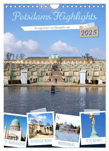 Potsdams Highlights (Wandkalender 2025 DIN A4 hoch), CALVENDO Monatskalender von CALVENDO