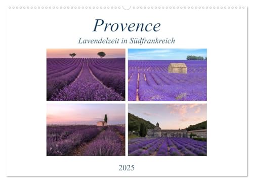 Provence, Lavendelzeit in Südfrankreich (Wandkalender 2025 DIN A2 quer), CALVENDO Monatskalender von CALVENDO