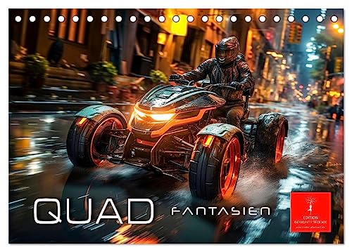 Quad Fantasien (Tischkalender 2025 DIN A5 quer), CALVENDO Monatskalender von CALVENDO