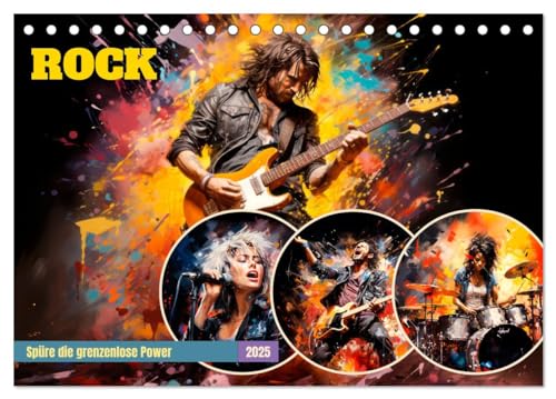 ROCK Spüre die grenzenlose Power (Tischkalender 2025 DIN A5 quer), CALVENDO Monatskalender von CALVENDO