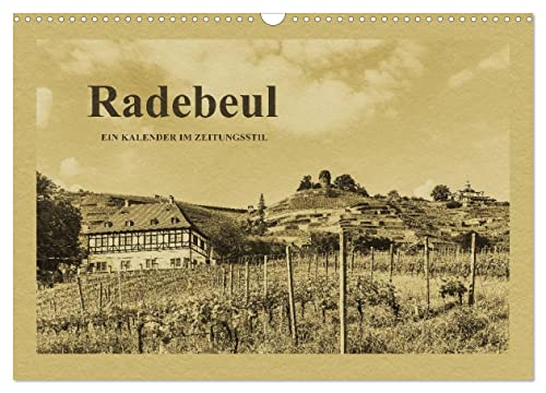 Radebeul - Ein Kalender im Zeitungsstil (Wandkalender 2025 DIN A3 quer), CALVENDO Monatskalender von CALVENDO