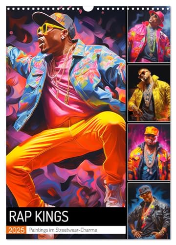 Rap Kings. Paintings im Streetwear-Charme (Wandkalender 2025 DIN A3 hoch), CALVENDO Monatskalender von CALVENDO
